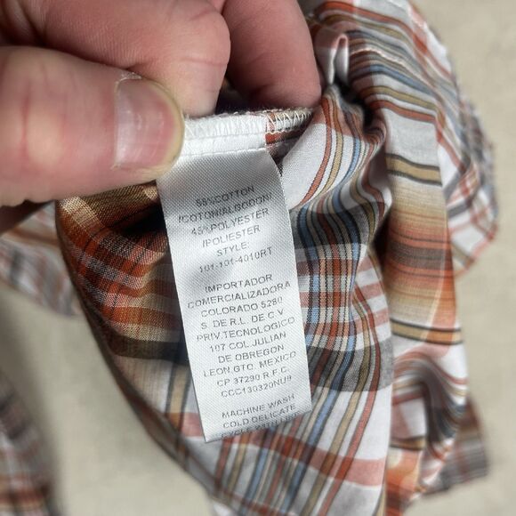 Roper Pearl Snap Shirt‎ Mens 3XL Short Sleeve Western Cowboy Frontier Plaid - Picture 3 of 6